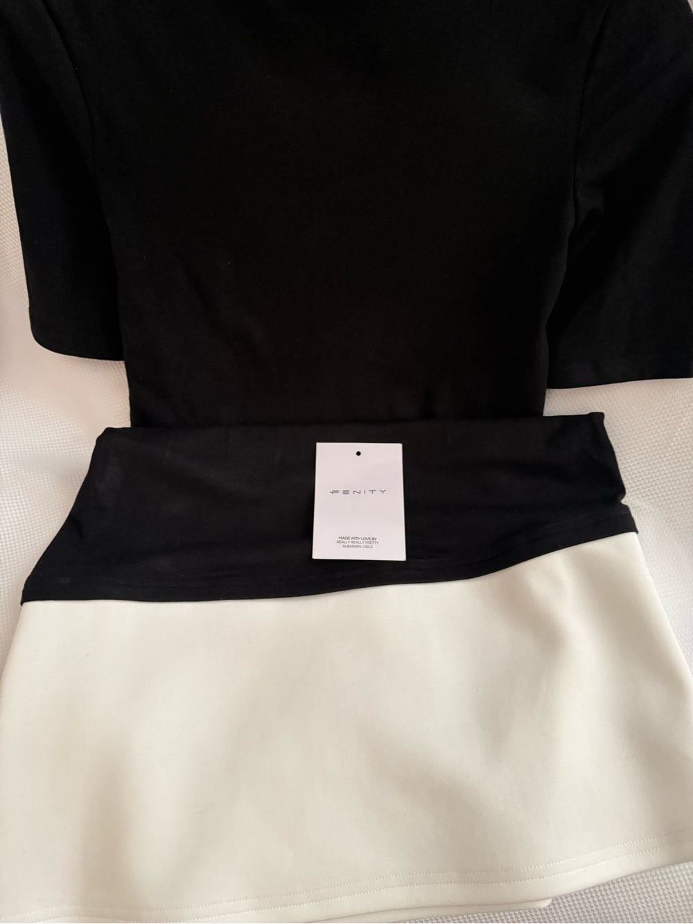 Margot Two-Tone Mini Dress - Black and White - Picture 6 of 6